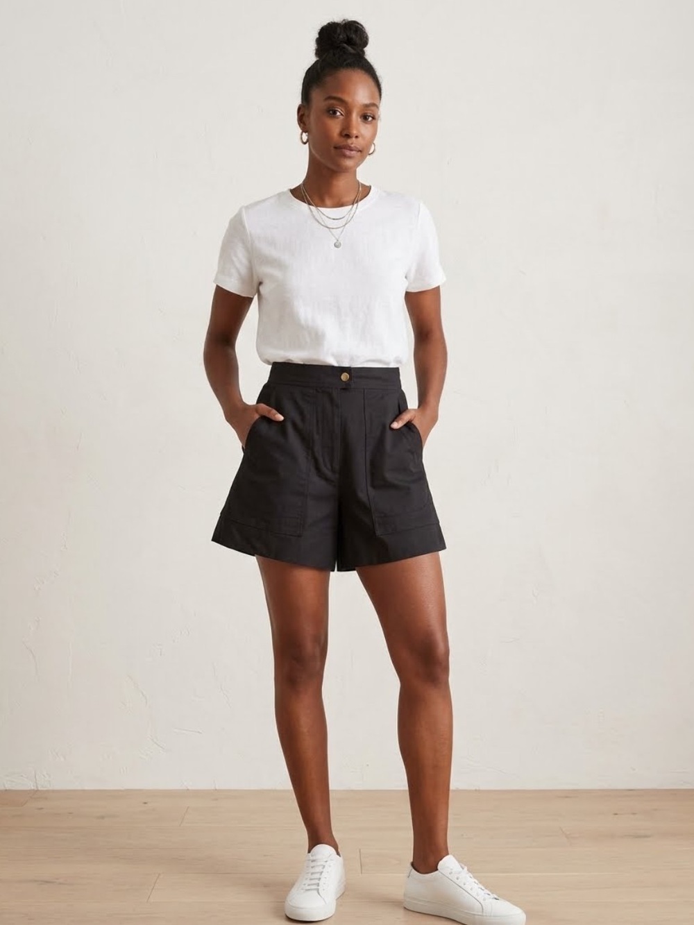 Isabel Marant Flare Leg High Waist Shorts Black size 23 00